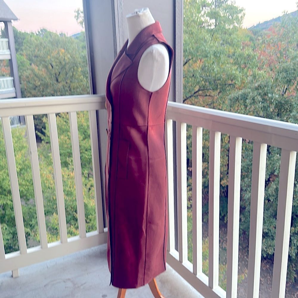 NWT 🎁 Anthropologie  Long MicroSuede Vest/Dress - Picture 5 of 9